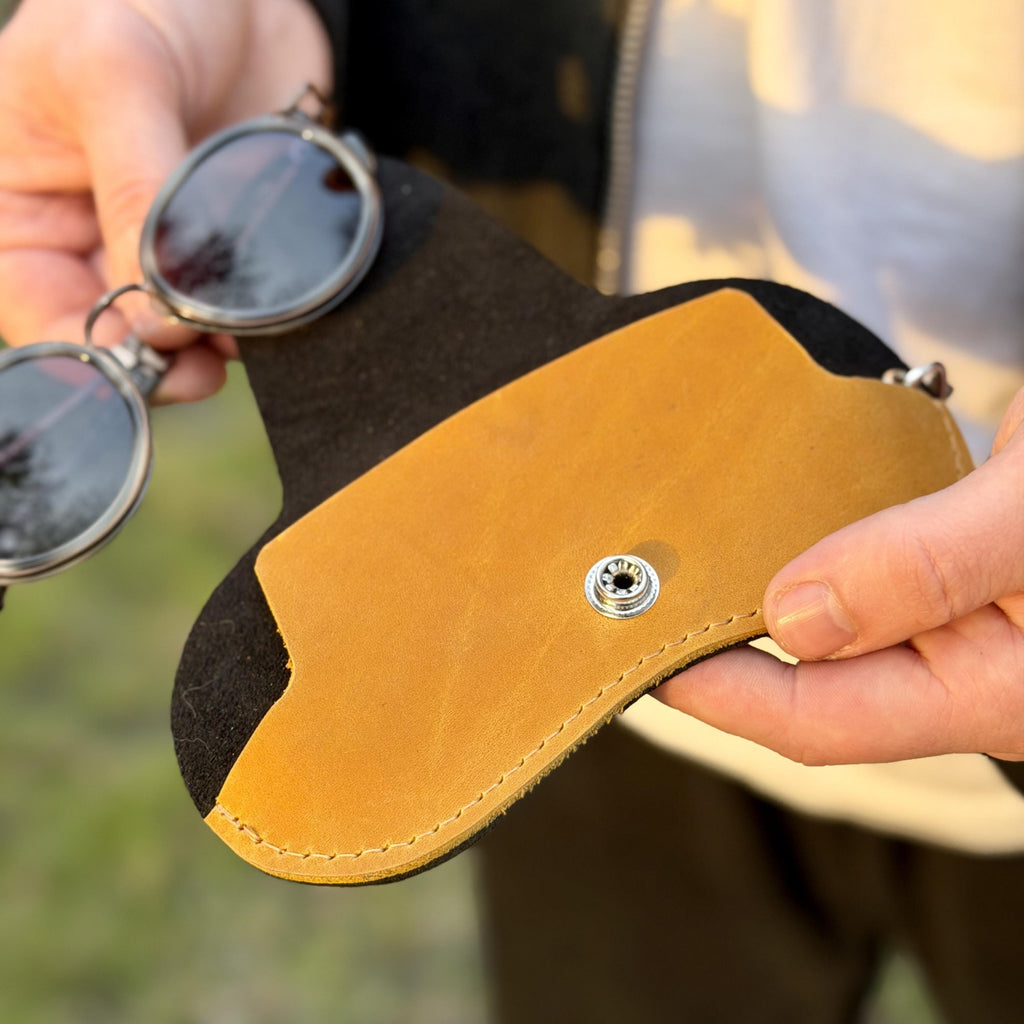 Eyewear case, leather eyeglass holder, glasses cover, leather sunglasses case, personalized gift for him, father's day gift