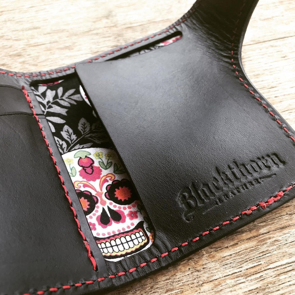 THE GALWAY: Vertical Snap Wallet - Dia De Los Muertos