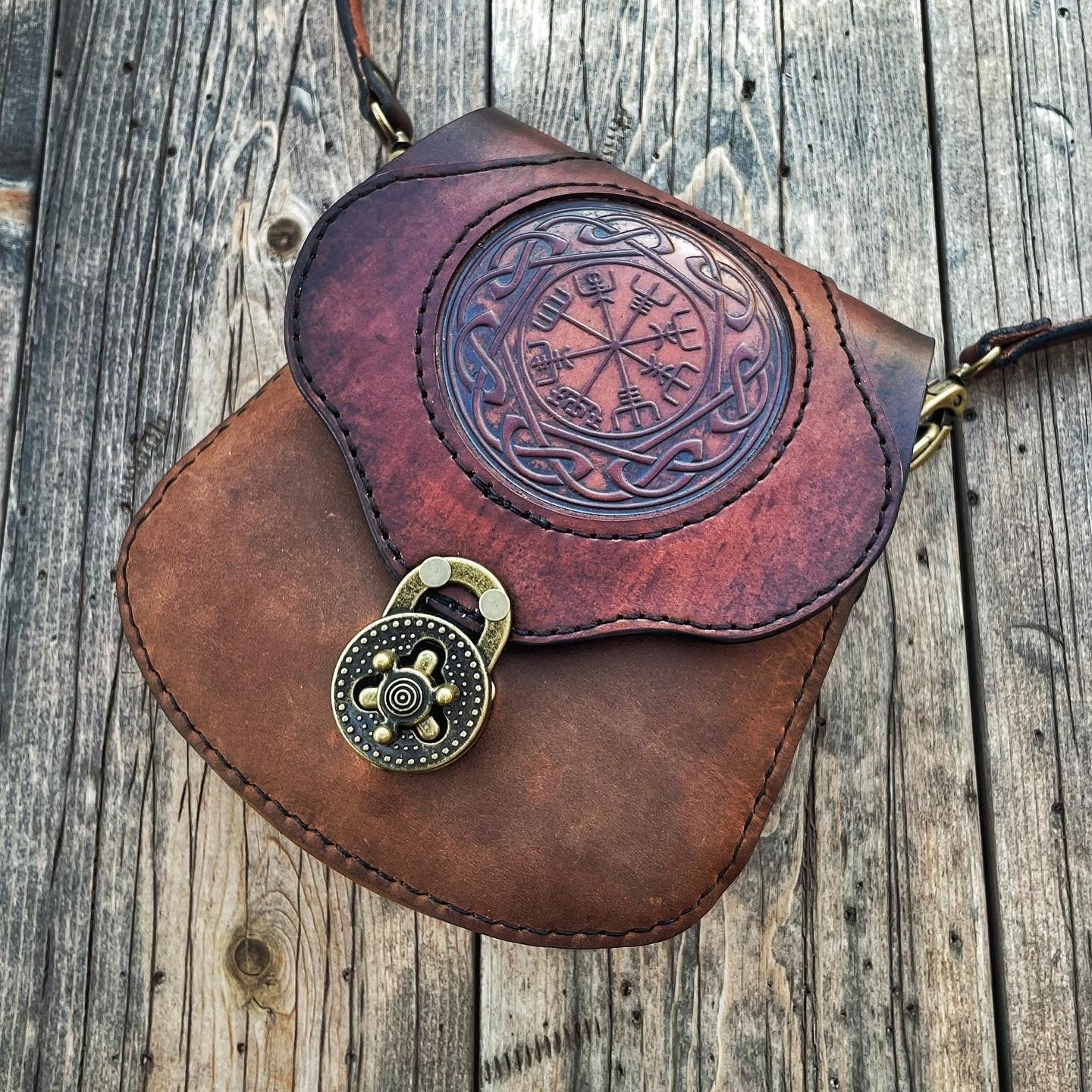 THE BRIGID - Crossbody Bag w/Vegvisir