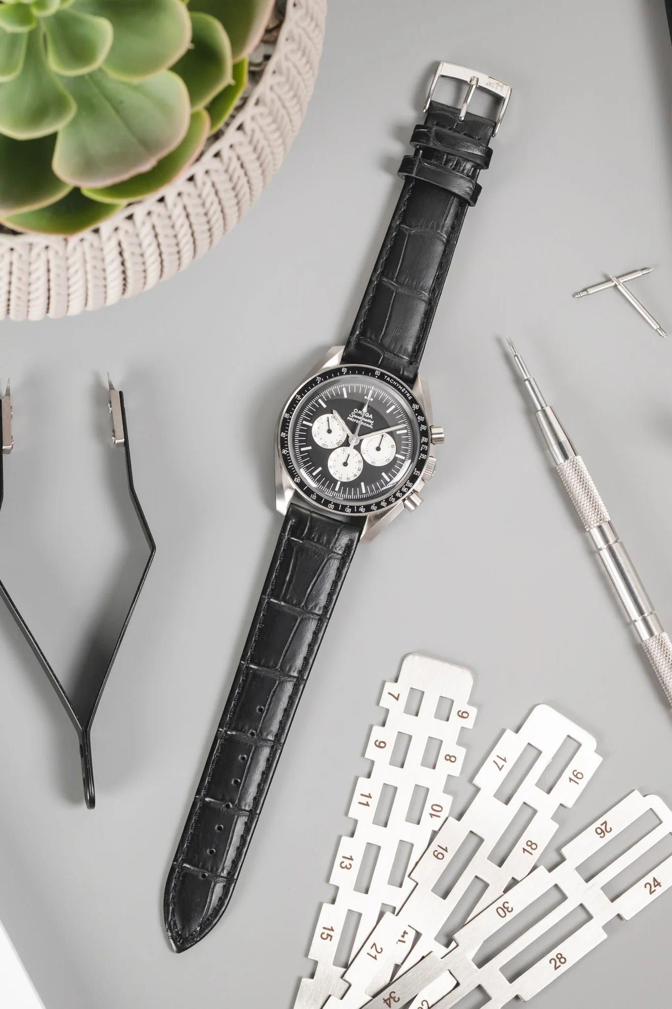 Morellato BOLLE Alligator-Embossed Calfskin Leather Watch Strap