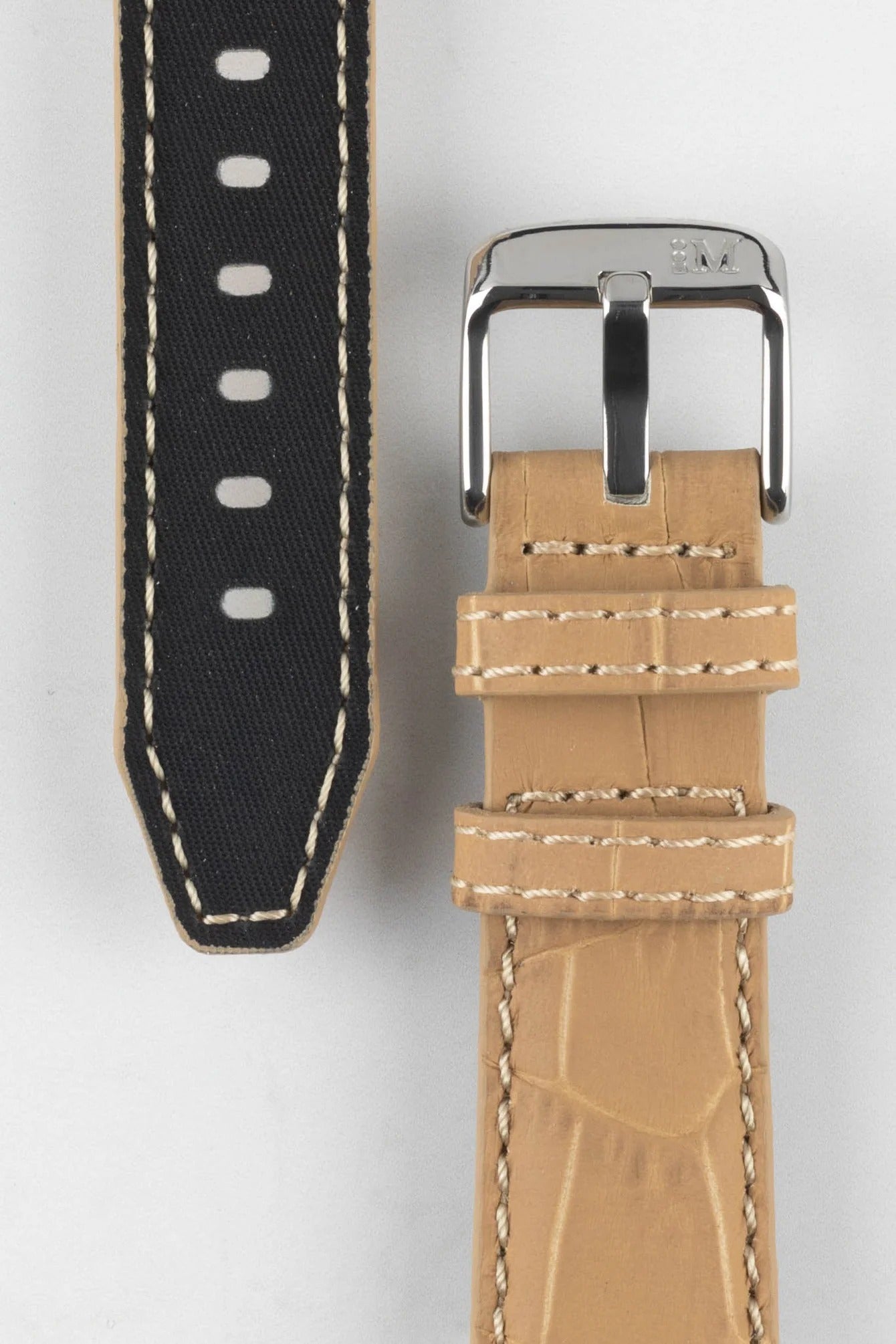 Morellato SOCCER Alligator-Embossed Calfskin Leather Watch Strap