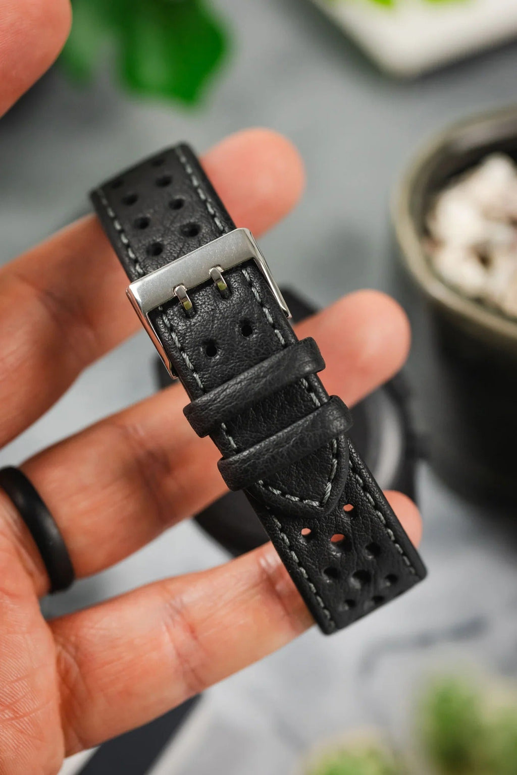 Di-Modell RALLYE Waterproof Sport Leather Watch Strap