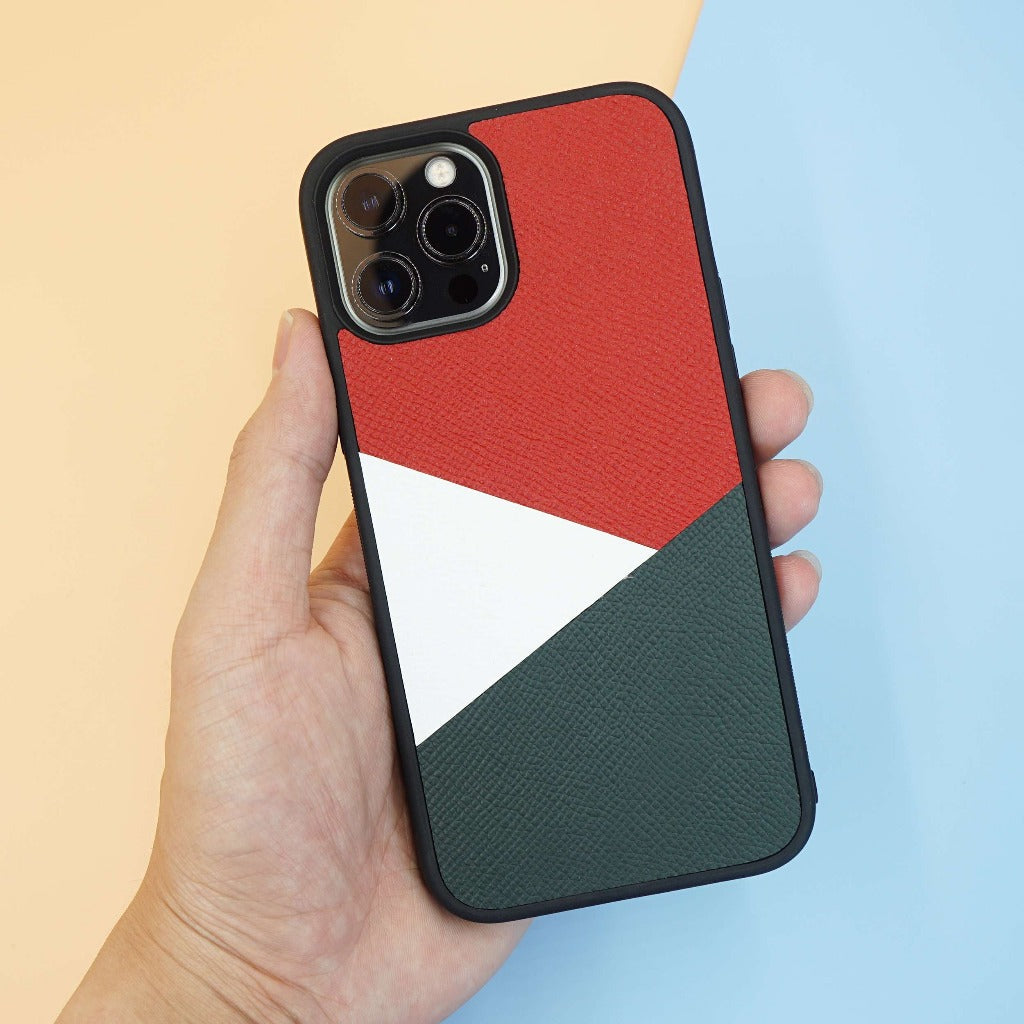 Epsom leather IPhone case for Iphone Mix 3 Color