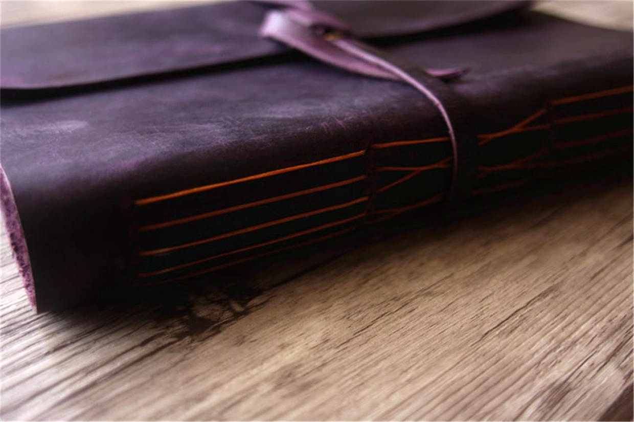 Purple Italian Leather Journal