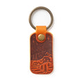 Leather Northern Lights Keyfob - English Tan
