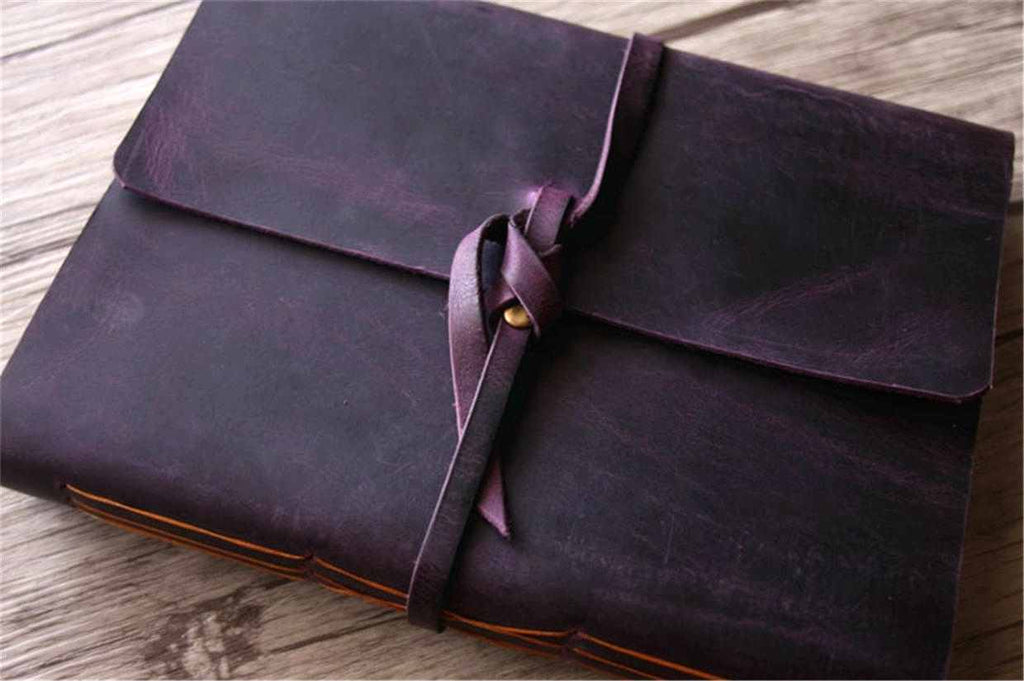 Purple Italian Leather Journal