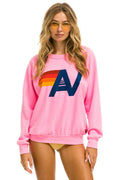 LOGO LIGHT WEIGHT CREW SWEATSHIRT - NEON PINK