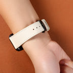 สายนาฬิกาหนัง Swift สำหรับ Apple Watch, นาฬิกาไขลาน - White Milk SW2205