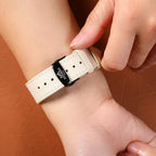 สายนาฬิกาหนัง Swift สำหรับ Apple Watch, นาฬิกาไขลาน - White Milk SW2205