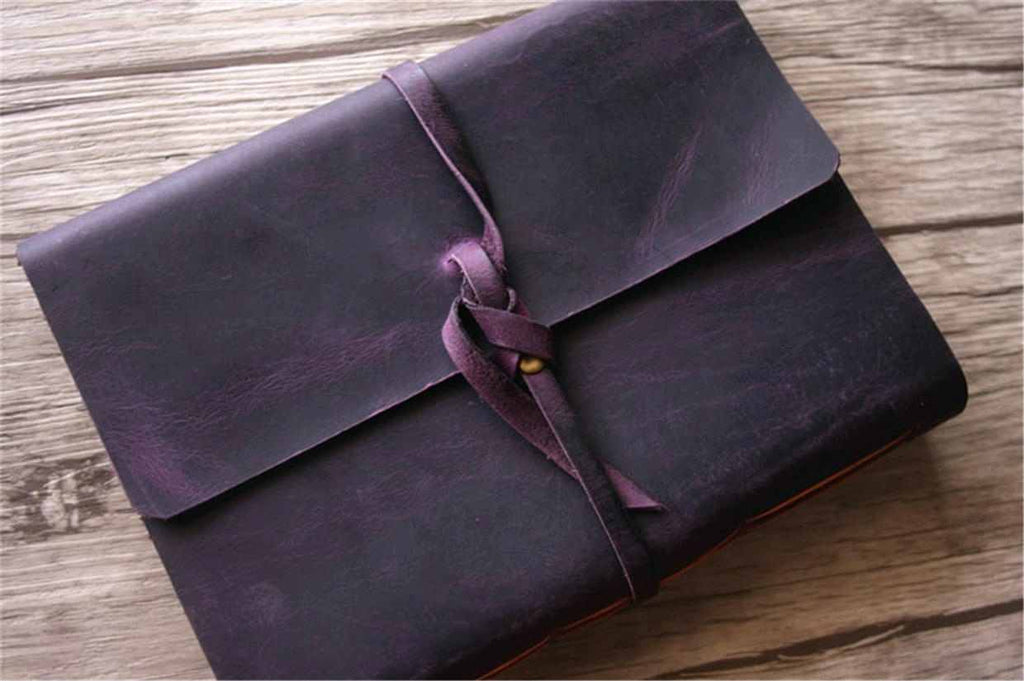 Purple Italian Leather Journal
