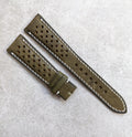Pueblo Calfskin Rally Strap - Olive & Cream