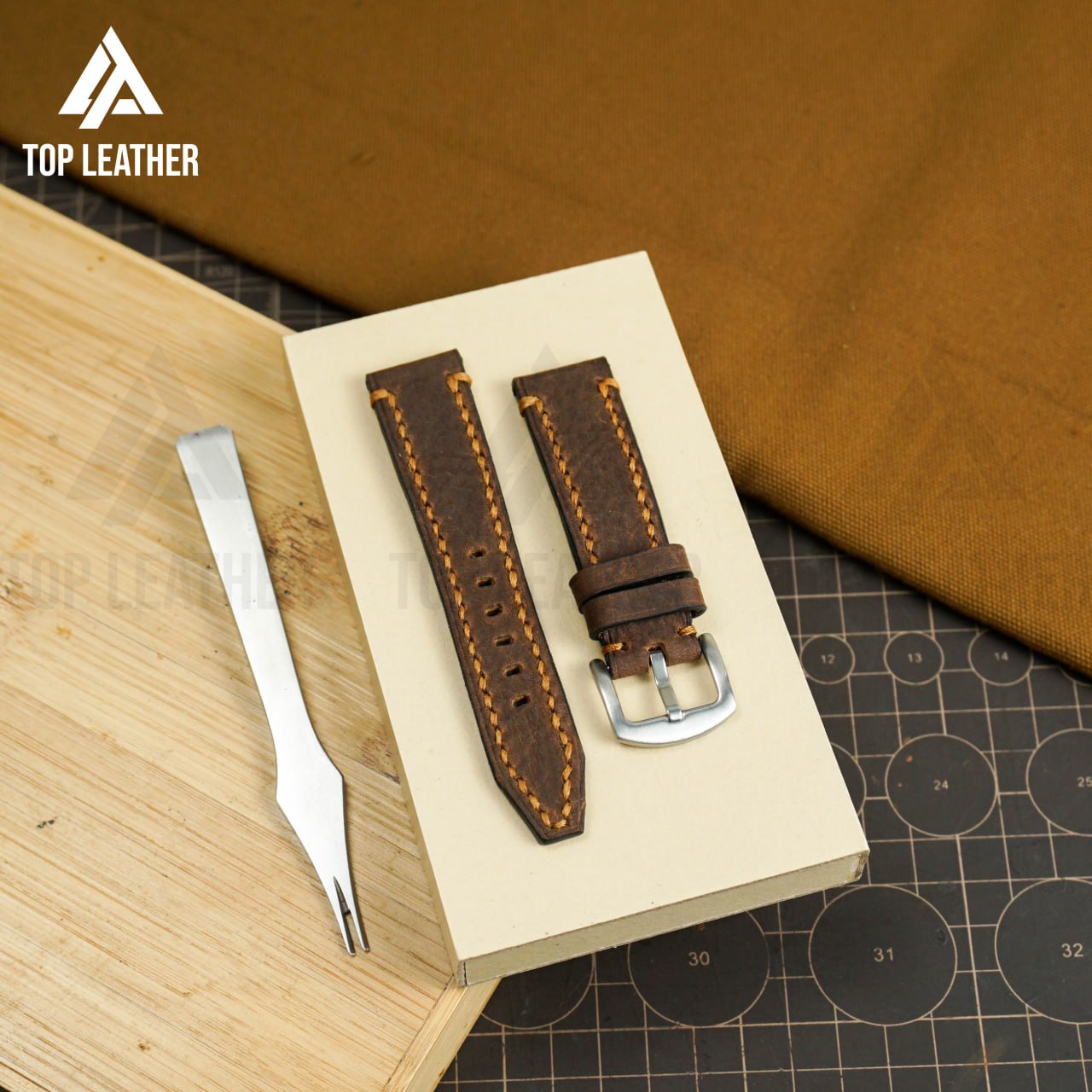 Timeworn Waxed Leather Strap