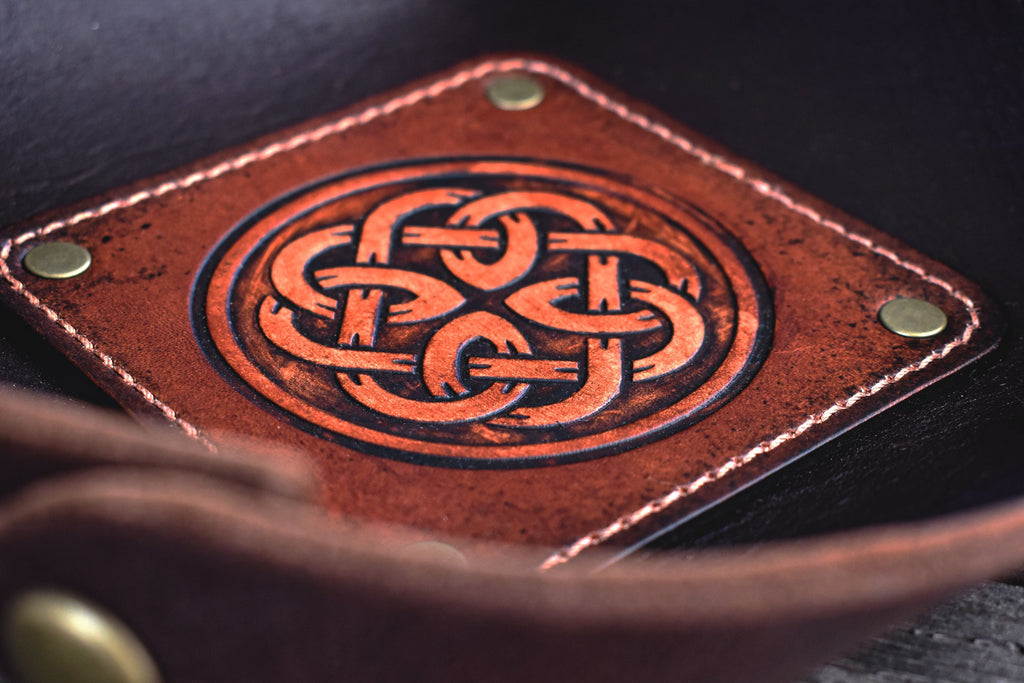 Leather Catch All Tray - Celtic