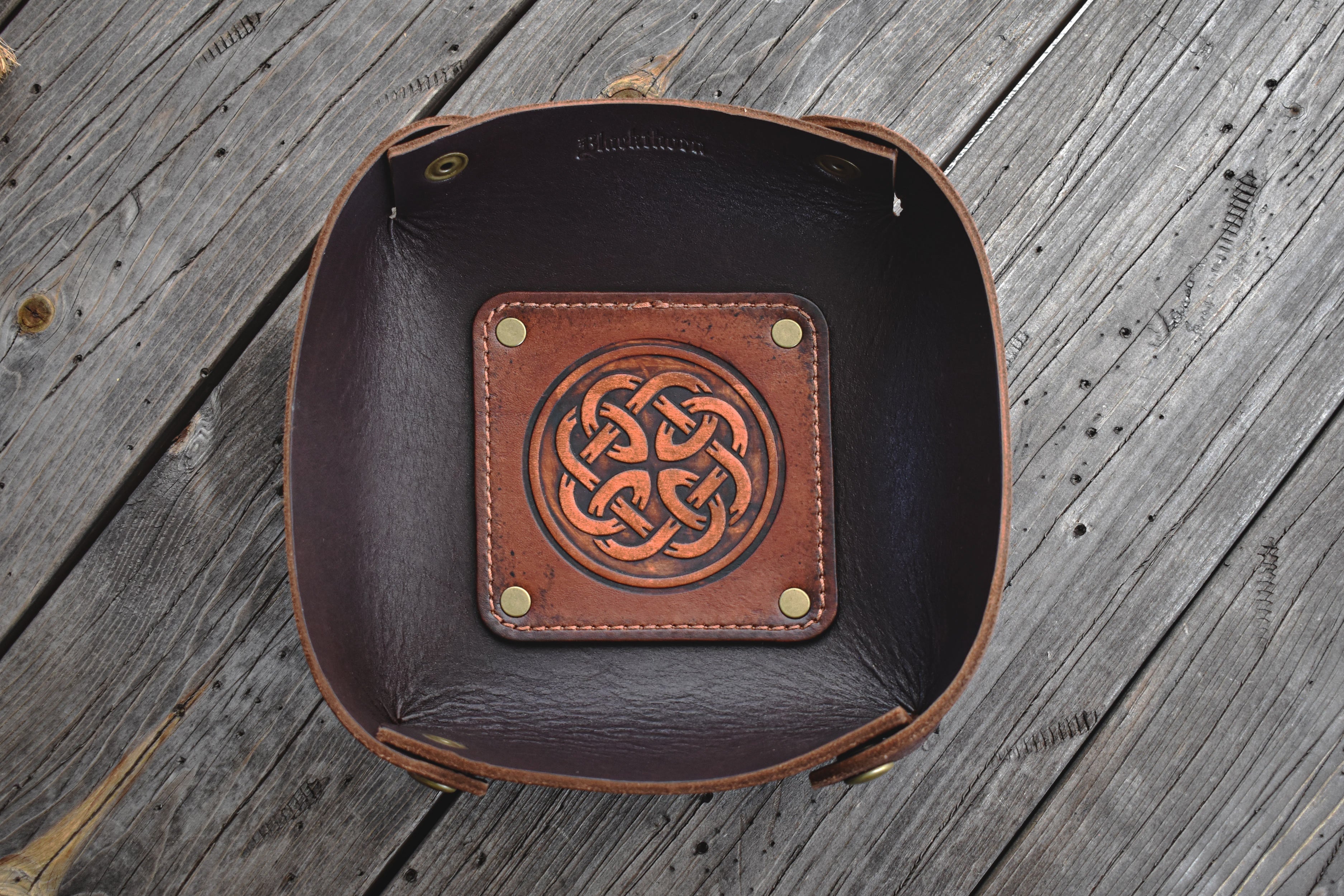 Leather Catch All Tray - Celtic
