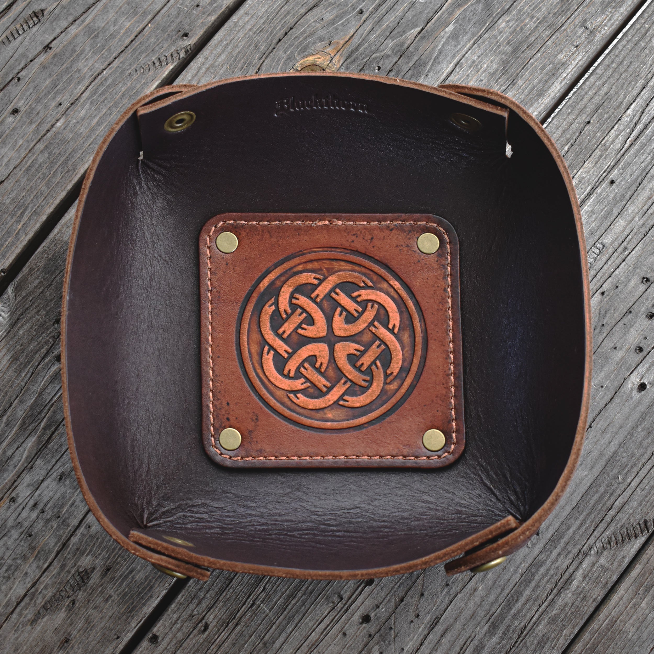 Leather Catch All Tray - Celtic