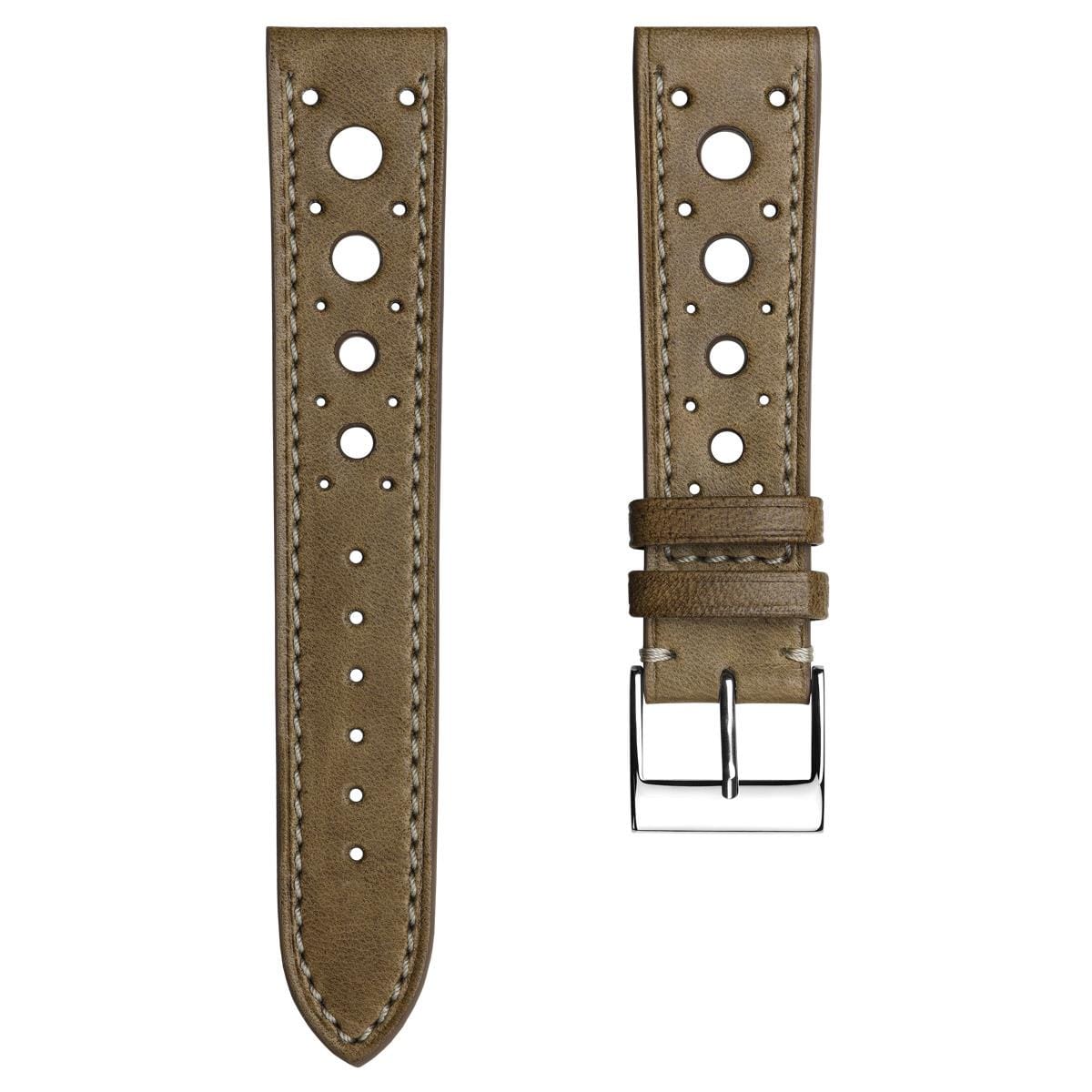 Bracelet pour Montre en Cuir Artisanale Boutsen Cavallo Racing - Beige Élégant et Confortable