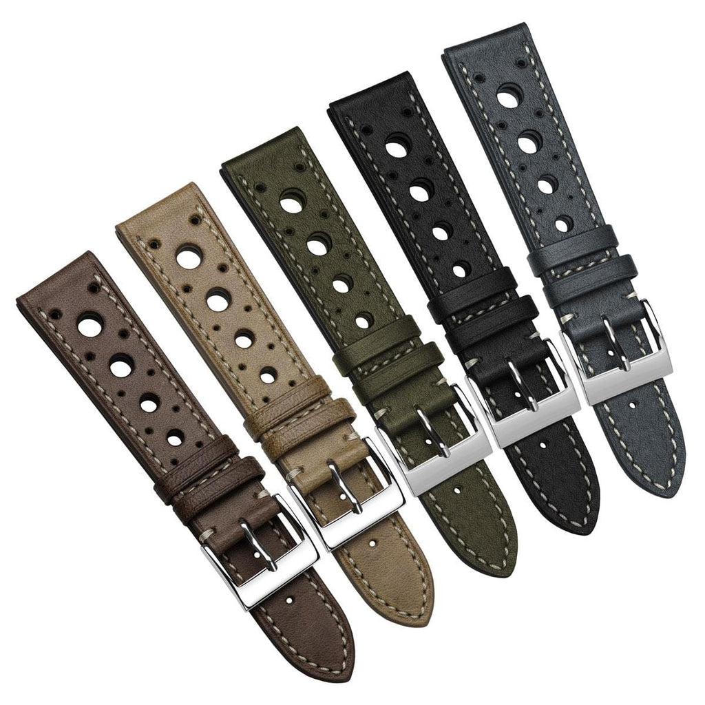 Bracelet pour Montre en Cuir Artisanale Boutsen Cavallo Racing - Beige Élégant et Confortable