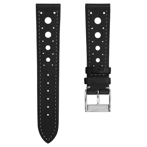 Bracelet en cuir fait main Boutsen Cavallo Racing pour montre - Élégance noire