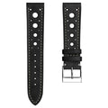 Bracelet en cuir fait main Boutsen Cavallo Racing pour montre - Élégance noire