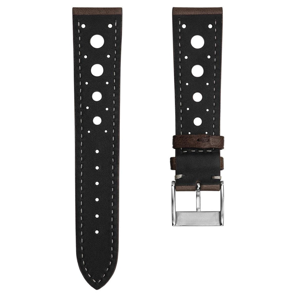 Bracelet de montre en cuir véritable fait main Boutsen Cavallo Racing - Cacao pour un style sophistiqué