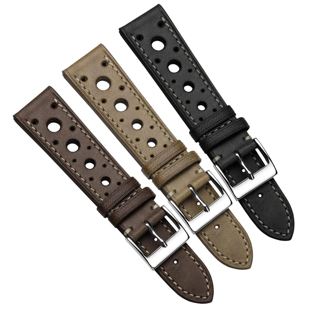 Joli Bracelet de Montre en Cuir Faites à la Main par Boutsen Cavallo Racing - Taupe Élégant