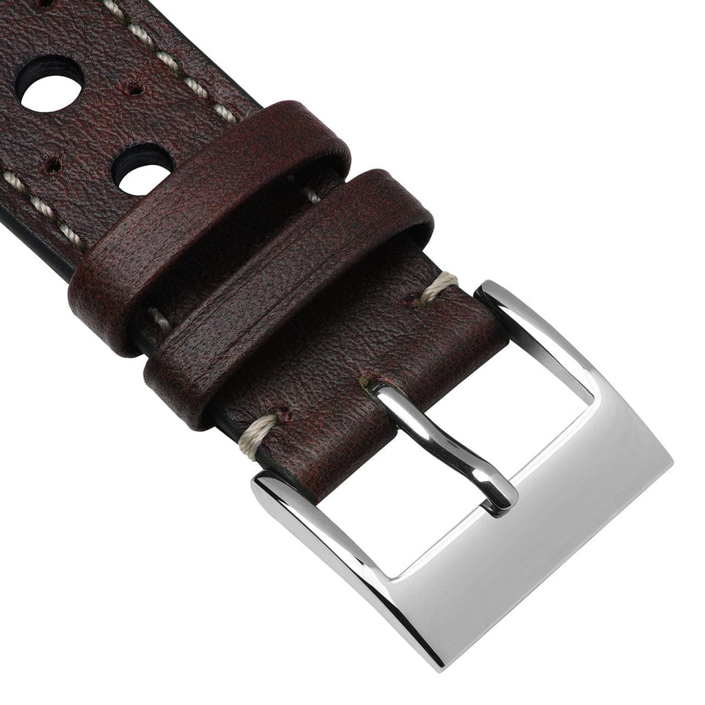 Bracelet de Montre en Cuir Patiné Fait Main de Boutsen Racing - Burgundy