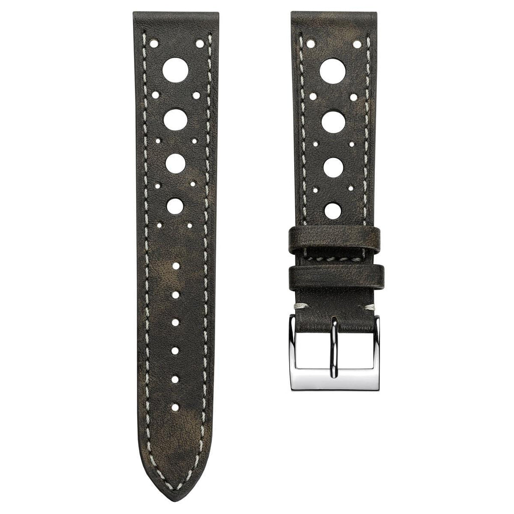 Bracelet de Montre en Cuir Patiné Fait Main par Boutsen Racing - Mocca