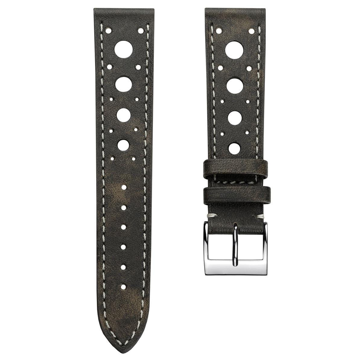 Bracelet de Montre en Cuir Patiné Fait Main par Boutsen Racing - Mocca