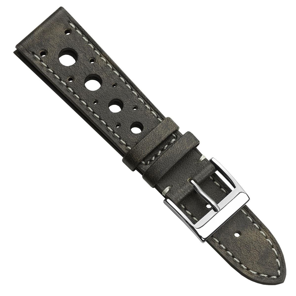 Bracelet de Montre en Cuir Patiné Fait Main par Boutsen Racing - Mocca