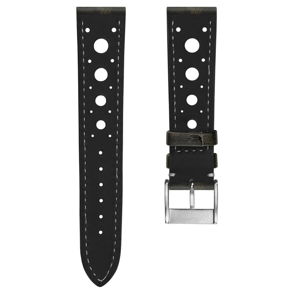 Bracelet de Montre en Cuir Patiné Fait Main par Boutsen Racing - Mocca