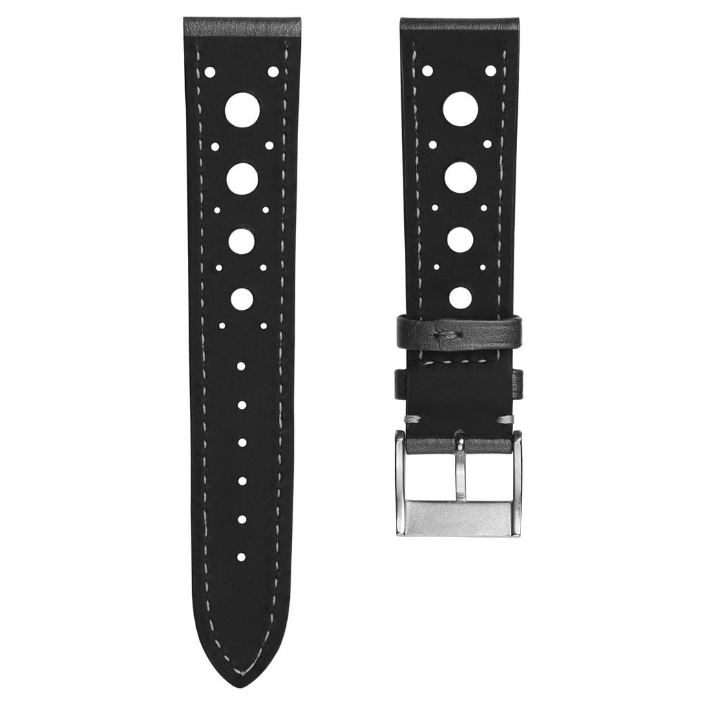 SAngle Boutique Artisan Patina Leather Watch Strap - Elegant Platinum Finish