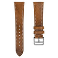 Courroie en cuir vintage Brixham Flat for montre - Teinte brun tanné