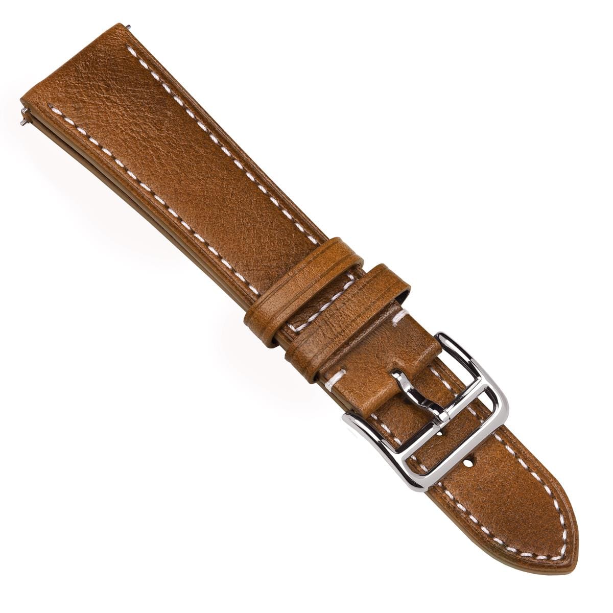 Courroie en cuir vintage Brixham Flat for montre - Teinte brun tanné