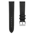 Rochefort Flat Patina Calf Leather Watch Strap - Anthracite