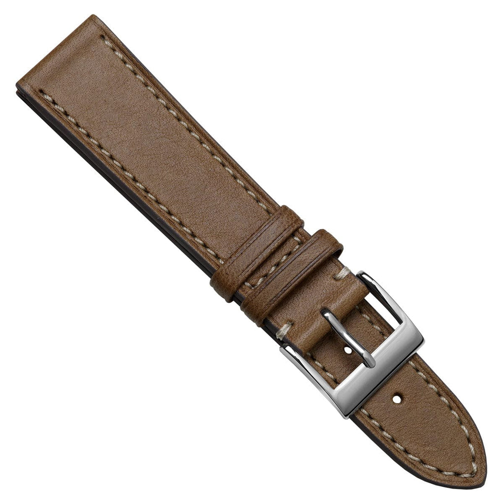 Télécoche en cuir véritable fait main pour Montre Cavallo Flat de Leuven - Marron élégante