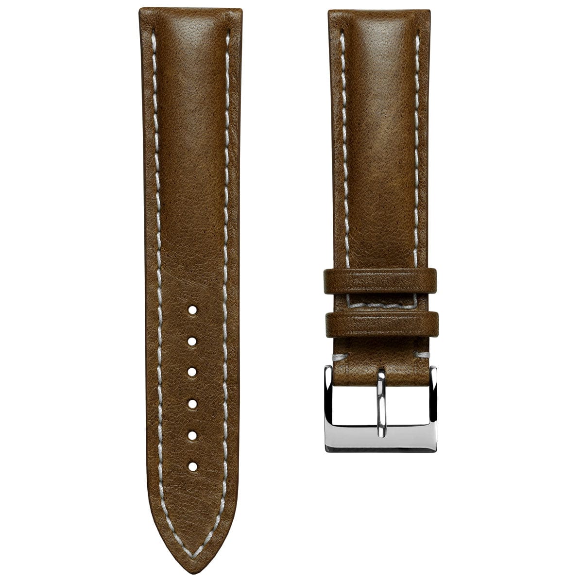 Bracelet en cuir épais et rembourré pour montre Ostend - Cavallo Marron élégance et confort
