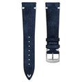 Overton Conceria Opera Suede V-Stitch Watch Strap - Midnight Blue