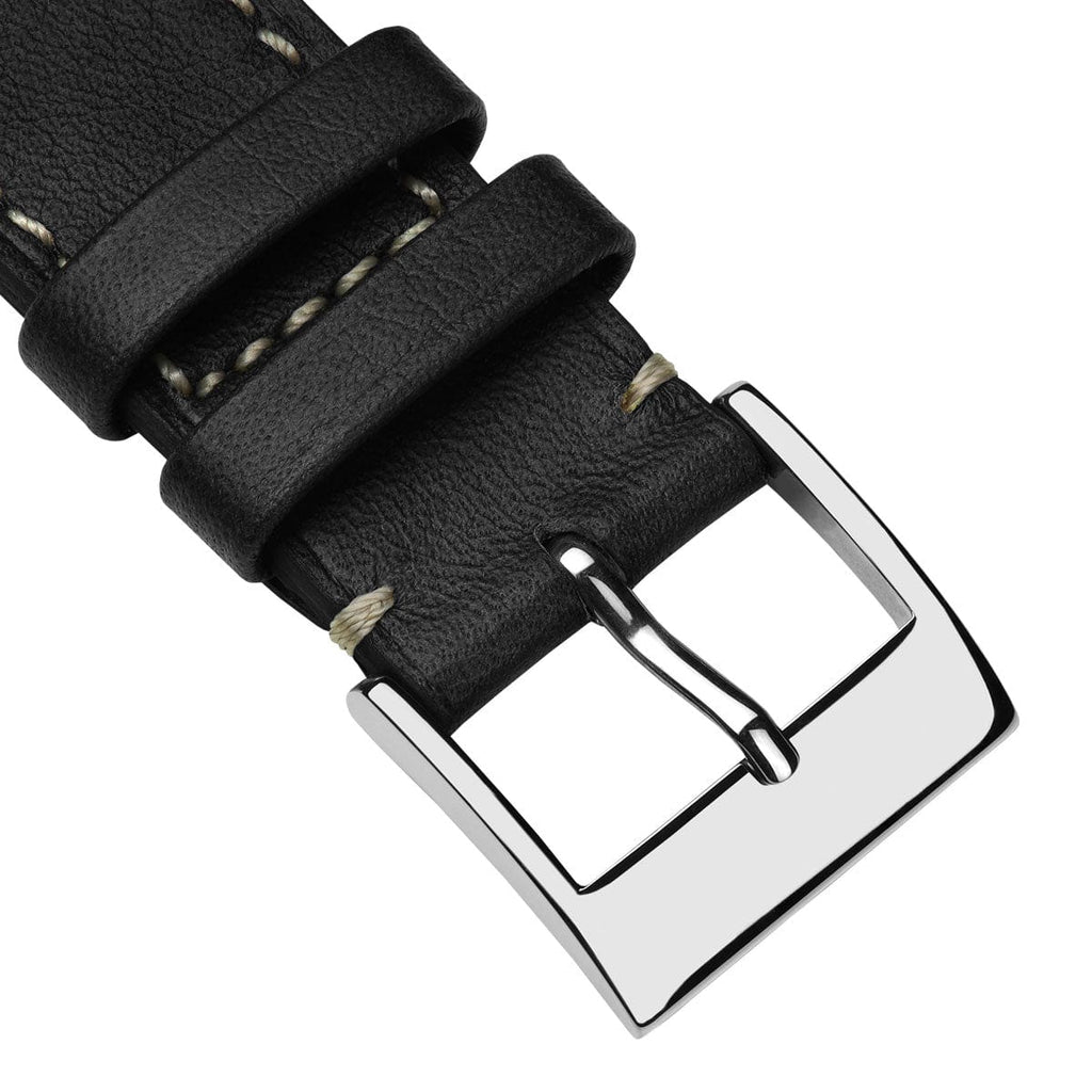 Rochefort Flat Patina Calf Leather Uhrenarmband - Anthrazit