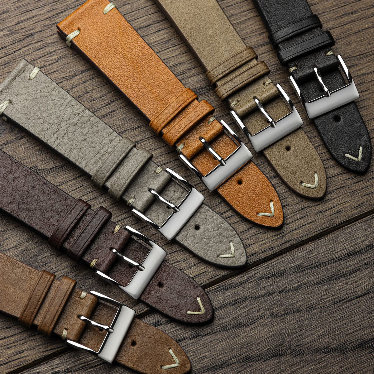 Vintage Cavallo Horse Leather Watch Strap - Black