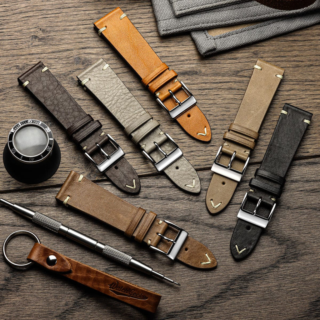 Vintage Cavallo Horse Leather Watch Strap - Cognac
