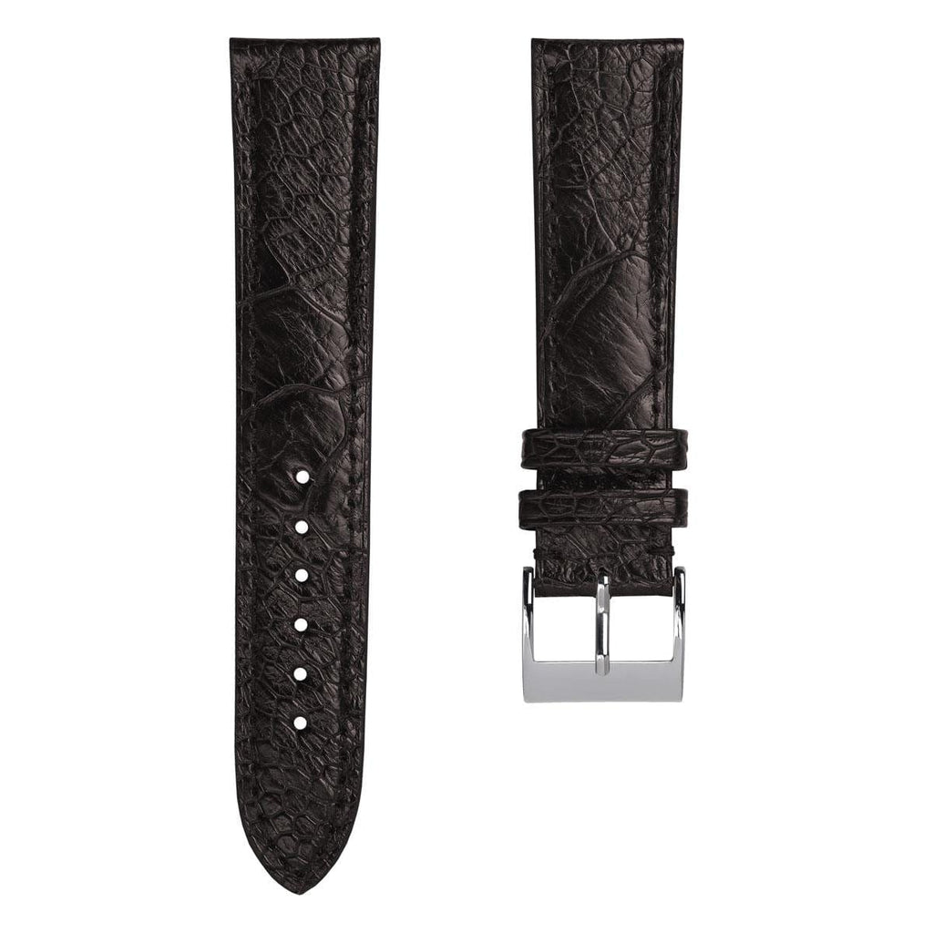 Bracelet de Montre en Cuir Fait Main avec Pattes d'Oie de Durbuy - Marron Mat Élégant