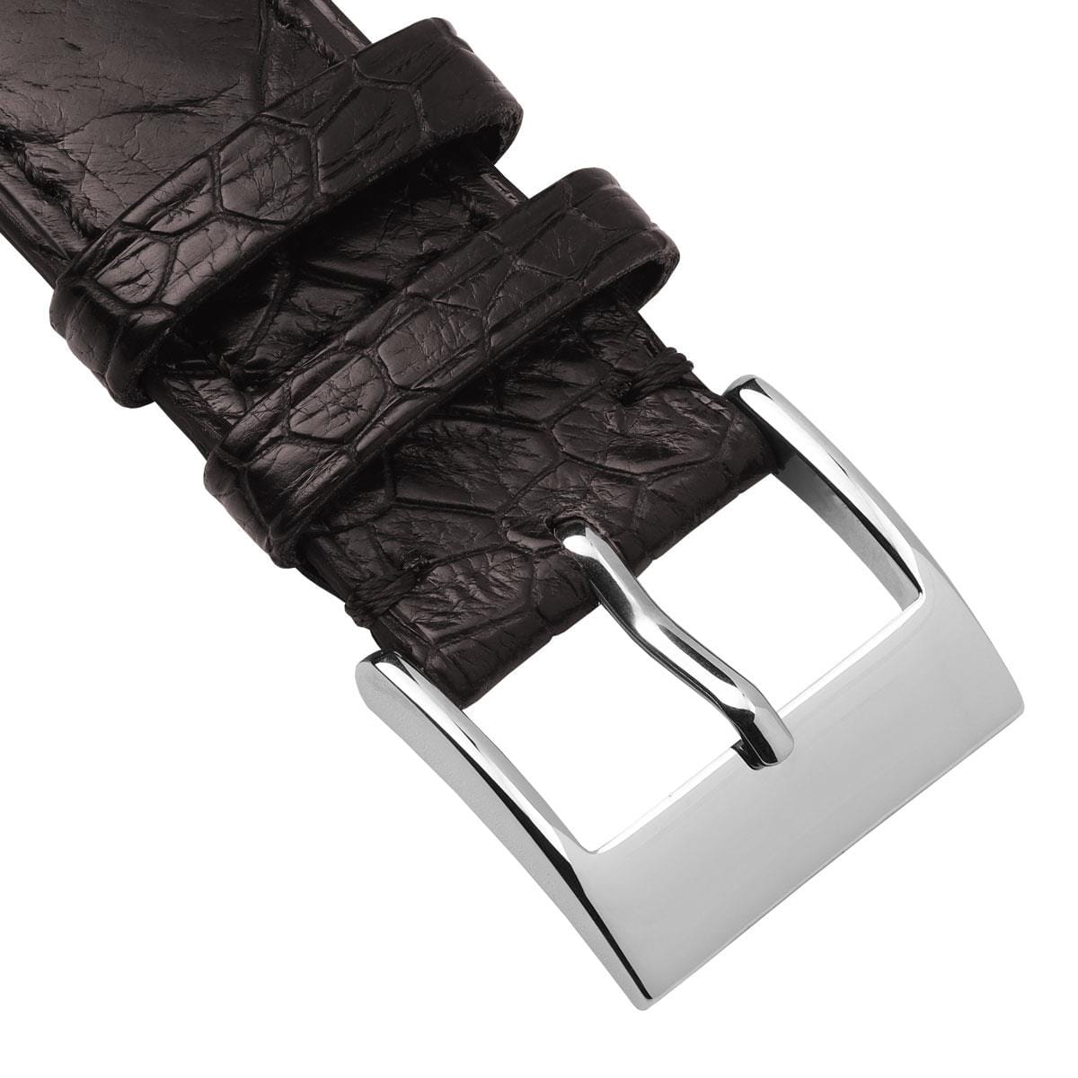Bracelet de Montre en Cuir Fait Main avec Pattes d'Oie de Durbuy - Marron Mat Élégant